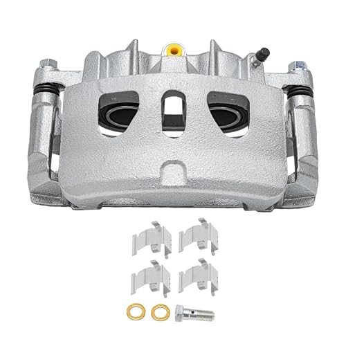 Image of Detroit Axle - 6pc Front Brake Kit for Ford Explorer Flex Taurus | Lincoln MKS MKT, Police Interceptor Sedan, 13.86'' inch Drilled and Slotted Brake Rotors Ceramic Brake Pads Brakes Calipers