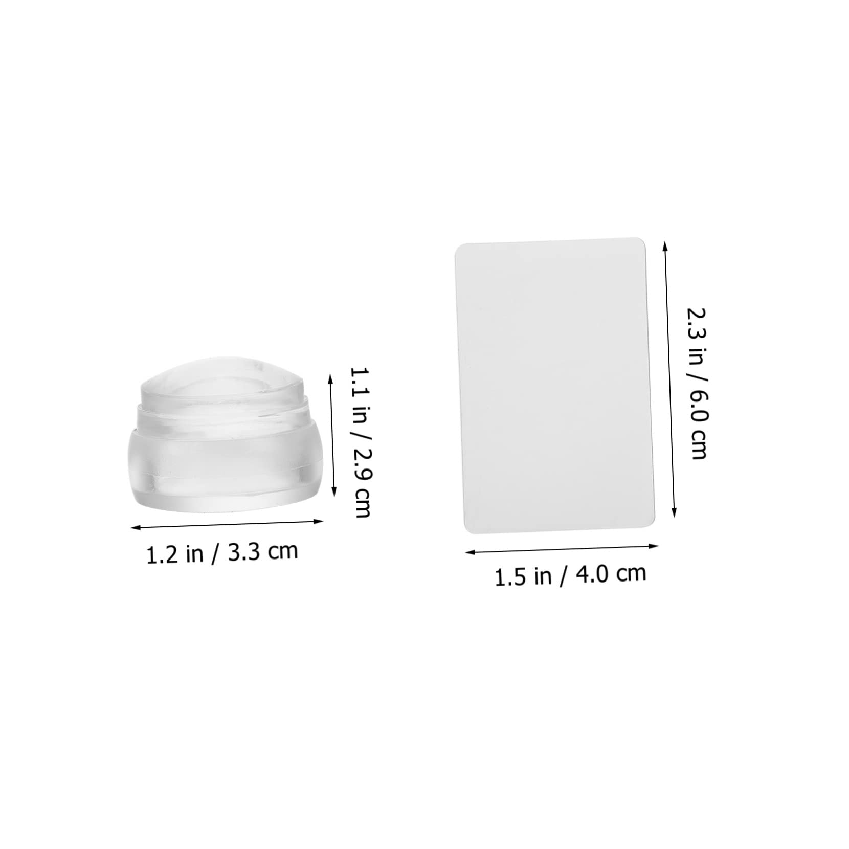 Housoutil 12sets Stampini Per Unghie Silicone Con Raschietti Strumento Per Manicure Art Timbratori e Raschietti Facile Usare e Portatile