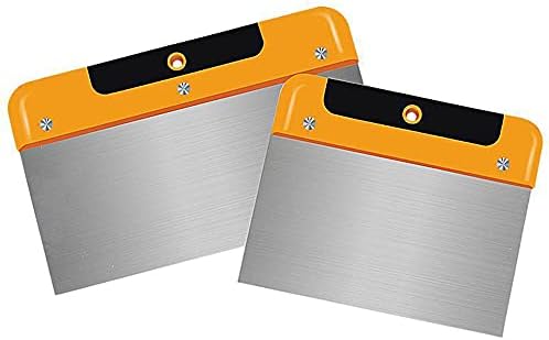 Wallpaper Scraper, 4 Pcs Stainless Steel Paint Scraper Filling Putty Knife Set for Walls (46810Inches)