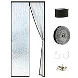 michael amini cortina armoire Instalación Simple: Esta puerta de cortina aislante del calor y a prueba de frío es fácil de instalar, simplemente pegue la tira de velcro en el marco de la puerta y luego pegue la cortina de la puerta, y se puede instalar fácilmente sin perforar agujeros