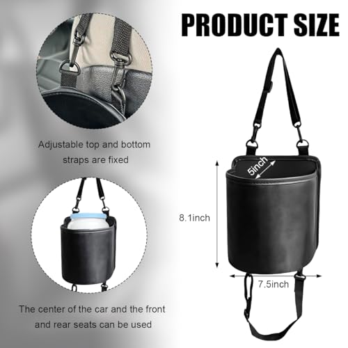 image for Yourkar Car Seat Side Large Cup Holder Expander Adapter Bag, Auto Seat