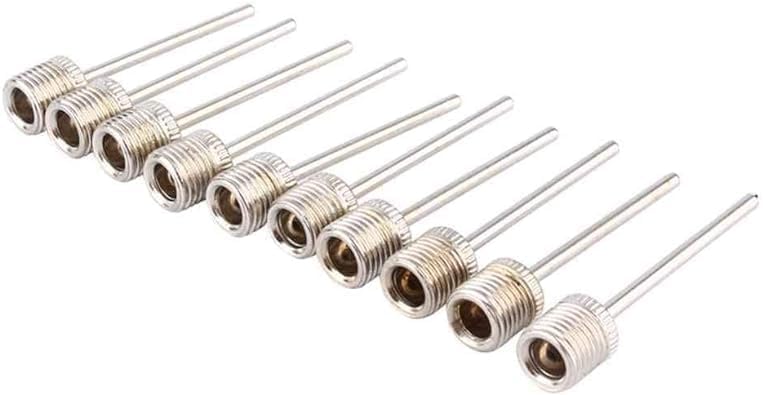BWESOO 10 Pcs Silver Sports Inflating Needle Pin Nozzle Football Basketball Soccer Ball Air Pump Practical Inflation Devices and Accessories Sports and Outdoor Recreation Accessories