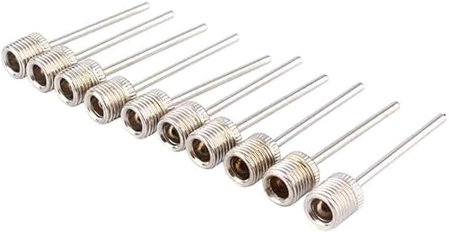 10 Pcs Silver Sports Inflating Needle Pin Nozzle Football Basketball Soccer Ball Air Pump Practical Inflation Devices and Accessories Sports and Outdoor Recreation Accessories