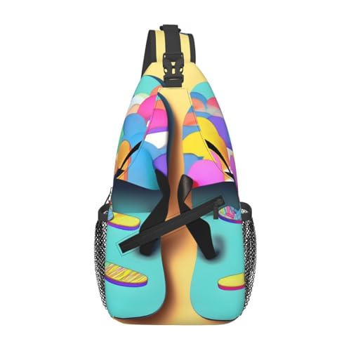 Mochila Bandolera Deportiva Unisex MYPIKY Negro miniatura 1