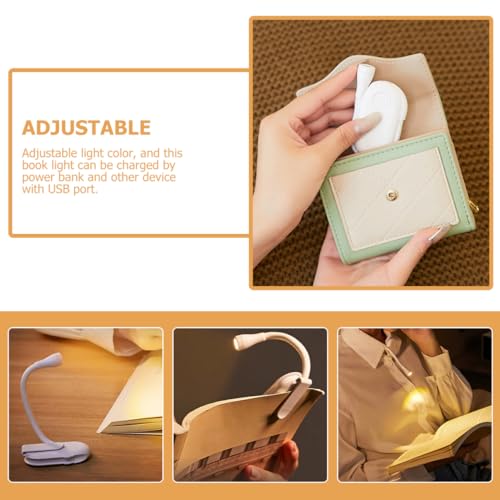 Luz de lectura para libro con clip ajustable y protección ocular 5