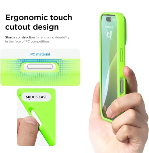 Image of Back Cover Compatible with iPhone 17 Case (6.3) Soft Touch Slim Liquid Silicone Full Protection Shock Proof Back Cover for iPhone 17 (SC Neon)