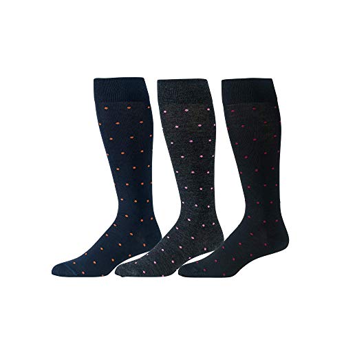 Merino Wool Over-the-Calf Patterned Socks, Dress Socks for Men