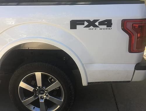 Decal Mods FX4 Offroad Black Matte/Flat Decals Stickers Compatible with Ford F150 die-Cut (2015-2020) - CBM_Solid (Set of 2) Officially Licensed