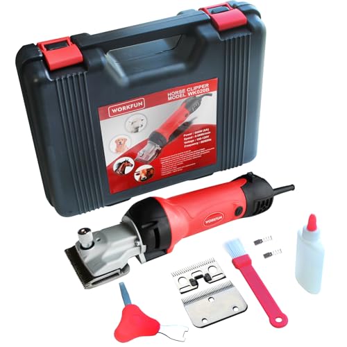 Professional Horse Clippers 600W with Two Sets of Blades for Horse Goat Cattle Pony and Large Thick Coat Animals