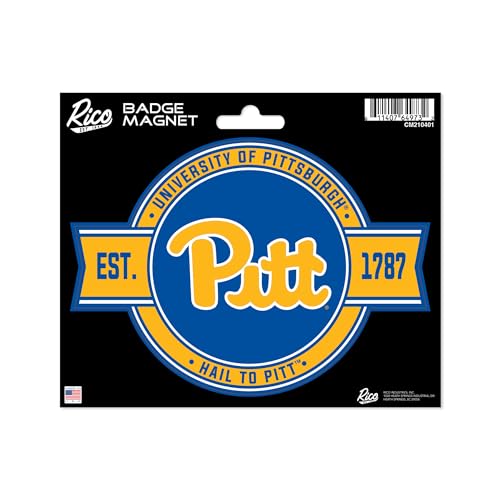 Rico Industries NCAA Pitt Panthers Standard Badge Magnet - for Car, Fridge