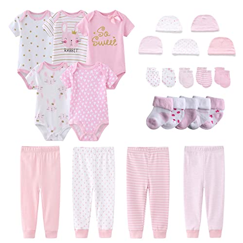 Newborn Layette Gift Set: 24-piece Cotton Essentials