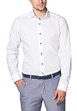 ohne Brusttasche ETERNA Langarm Hemd SLIM FIT Stretch unifarben- Gr. 40, Weiß
