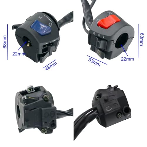 Interrupteur de guidon moto avec boîtier robuste et commandes ergonomiques - 2
