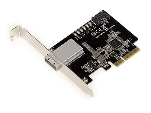 Carte contrôleur JMB585 PCIe 2.0 avec 4 ports SAS externes et 1 SATA
