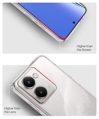 Image of WOW IMAGINE Transparent Back Cover Case for Realme P3 Ultra 5G | Raised Bumps for Full Device & Camera Protection Shockproof TPU Silicone Back Case Mobile Cover - Transparent