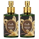Vanilla Room Spray 2 Pack, 3.4oz/100ml Each – Long-Lasting Air Freshener & Odor Eliminator for Home, Bathroom, Bedroom & Office, Concentrated Room Spray
