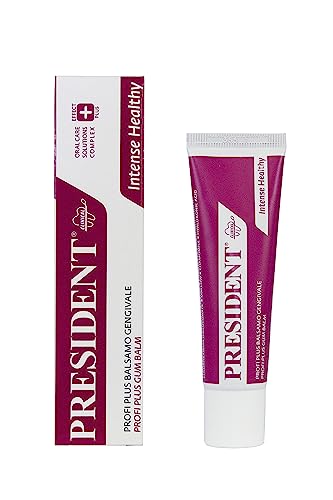 President BALSAMO GENGIVALE PROFI PLUS con Clorexidina 0,5%. Lenitivo e protettivo. Per gengive irritate e sanguinanti, dopo interventi chirurgici, per portatori di protesi mobili o apparecchio. 30ml