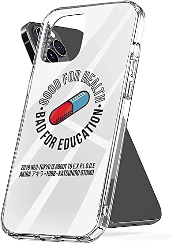 Phone Case Akira - Good For Health Bad For Education Compatible With Iphone 11 12 13 14 Pro Max 13 Mini Xr Se 2022 X Xs 6 7 8 Plus 4G Samsung S21 S22 Ultra Plus A12 A51 A71 5G Transparent #TOP13