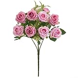 Lebensechte Details: Mit lebendigen Farben und aufwendigen Details bieten diese Rosen ein realistisches Aussehen, das die Schönheit frischer Blumen ohne den Aufwand in Ihr Zuhause bringt.