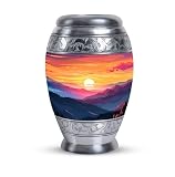 KARYLIZ Mountain Sunset Urn for Human Ashes - Adult Cremation Urn for Men and Women - Memorial Keepsake (3 Inch, 1 Piece)