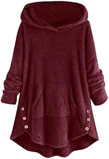 ⭐LIM&SHOP⭐ Outwear Hooded Jacket Women's Plus Size Tops Coat Jacket Button Up Kanga