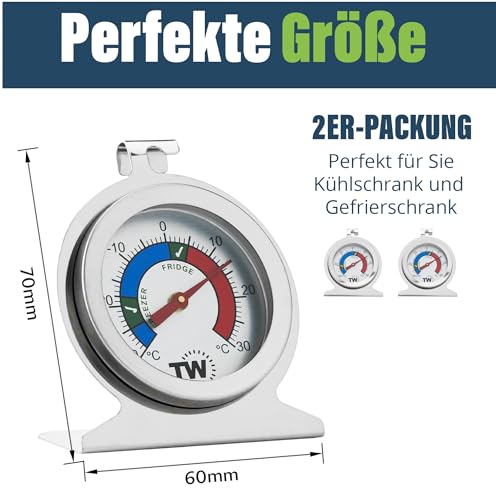 Kühlschrankthermometer im Doppelpack zur Temperaturüberwachung