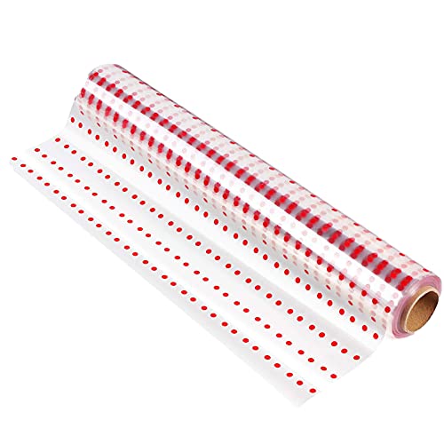 Rouleau papier cellophane MARMODAY 3000x80cm motif vague rouge