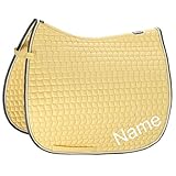  Eskadron Banana Cotton Pony Dressur-Schabracke mit individuellem Namen Bestickt, Schriftart:Comic, Garnfarbe Maderia:Bright Yellow 1924