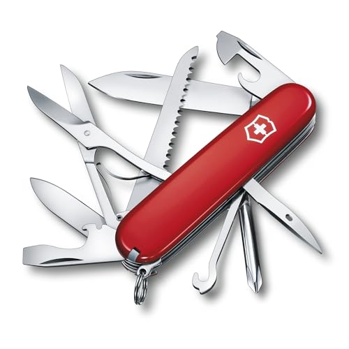 Victorinox Fieldmaster, Swiss Army Knife, Coltellino Svizzero Multiuso (15 Funzioni, Cacciavite Phillips, Lama, Grande, Forbici) Rosso