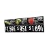 Produce Track Signs With Tape Matte BlackPlastic 6 Channel Unframed - 48