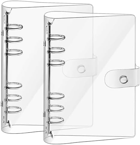 Couverture de carnet A6 en PVC souple transparent rechargeable, classeur à feuilles volantes (A6, C