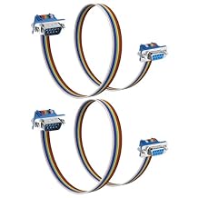 DB9 Serial Extension Cable RS232 DB9 Male to Female Straight Through Serial Cable DB9 9-Pin COM Port Serial Cable for PC Modem PDA 1.6FT/50CM Male to Female DB9 Connector