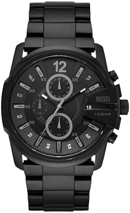 Diesel Master Chief Watch for Men, Stainless Steel Chronograph Me...