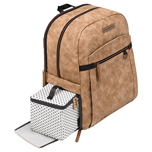 Petunia Pickle Bottom 2-In-1 Provisions Breast Pump & Diaper Bag Backpack | Designed For Busy Parents | Spacious Main Compartment For Carrying Essentials | Brioche #TOP4