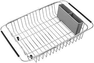 SANNO Over The Sink Expandable Dish Drying Rack, Dish Drainer,Dish Rack Dish Drainer