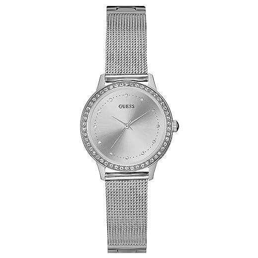 Guess Damer analog kvarts klocka med rostfritt stål armband W0647L6