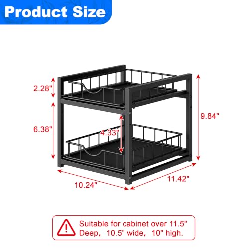 Pull Out Canned Food Organizer Rack, 2-Tier Metal Canned Goods Storage Holder, Can Storage Organizer for Kitchen Cabinets Pantry Shelves, Storage for Canned Goods & Soda Cans, Holds Up to 12Cans by Huxitocan - Used condition - Image 8