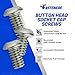 Fastenere Button Head Socket Cap Screws - 8-32 x 1/2
