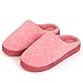 B/H Winter Warm Indoor Pantoffeln,Plüsch Hausschuhe aus Warmer Baumwolle,rutschfeste Plüschpantoffeln mit dicken Sohlen-pink_38-39,Weiche Leicht Baumwolle Slippers