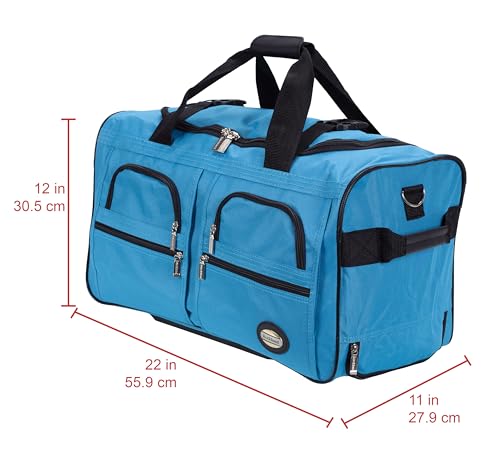Image of Rockland Rolling Duffel Bag, Black, 22 inch