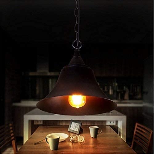 Lámpara de techo mediterránea para barra de cocina y comedor rústico con pantalla de metal domo 2