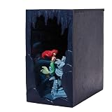 Enesco Disney Showcase La Sirenetta Ariel's Secret Grotta illuminata Fermalibri, Resina, Multicolore, 22,8 cm