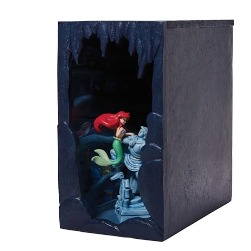 Image of Enesco Disney Showcase The Little Mermaid Ariel's Secret Grotto Lit Book Holder Bookend, 9 Inches, Multicolor