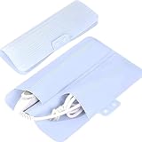 HYFZOD Alfombrilla y Bolsa Térmica de Silicona, para Plancha de Rizador y Pelo, Accesorio Protector y de Viaje para el Hogar, Azul