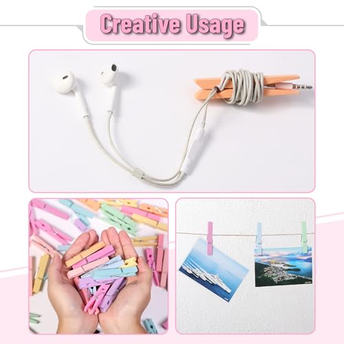 image for Mr. Pen- Wooden Clothes Pins, Natural Wood, 50 Pack, 2.9 Inch, Pastel 