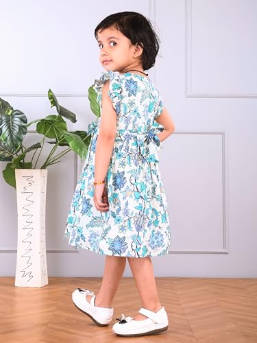 Image of Girls Pure Cotton Soft Frock with Astar, Printed Multicolor for Girl Child