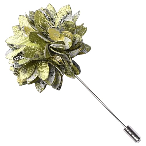 Image of GUSLESON 3.15 inch(8cm) Mens Floral Tie and Lapel Pin Necktie Hankerchief Cufflinks Set for Men