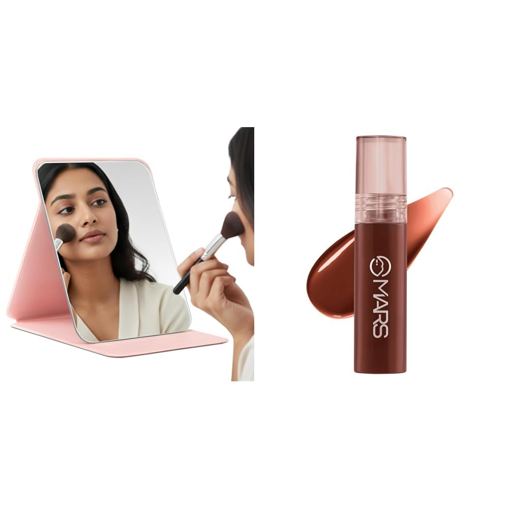 MARS Foldie-Portable Makeup Mirror with Adjustable Stand OBSESSEED Lip Gloss 3.5 ml 08-Gloss Getter-image-37