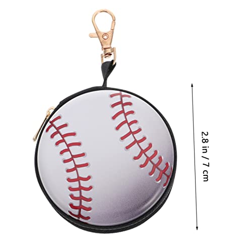 2pcs Cartoon Purse Creative Baseball Design Mini Storage Case for Keys and Earphones for Boys and Girls and Daily Use2