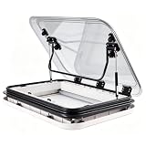 500/700/800 x 500 mm Dachfenster für Wohnwagen und Wohnmobile, mit LED-Beleuchtung und Belüftungsklappe, geeignet für Fahrzeugaufbaustärken von 25–60 mm
